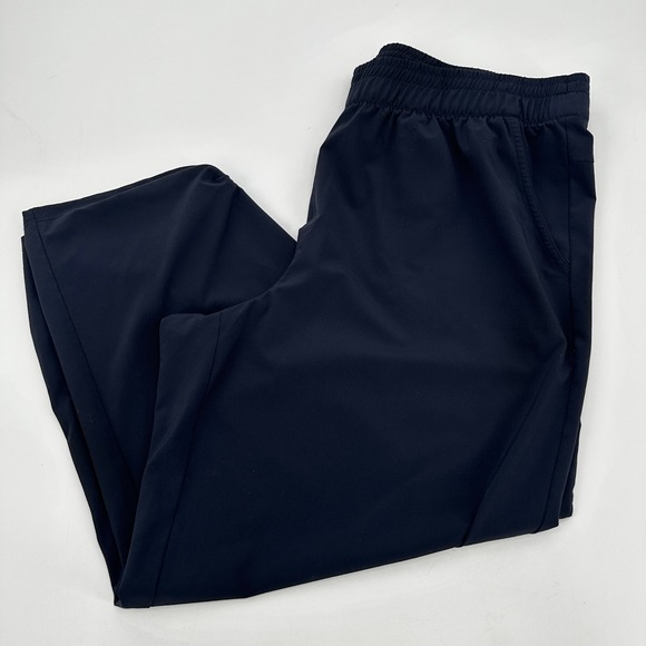 Talbots Pants - T by Talbots Women's Navy Blue Capris Size Large Elastic Waist Casual Pants
